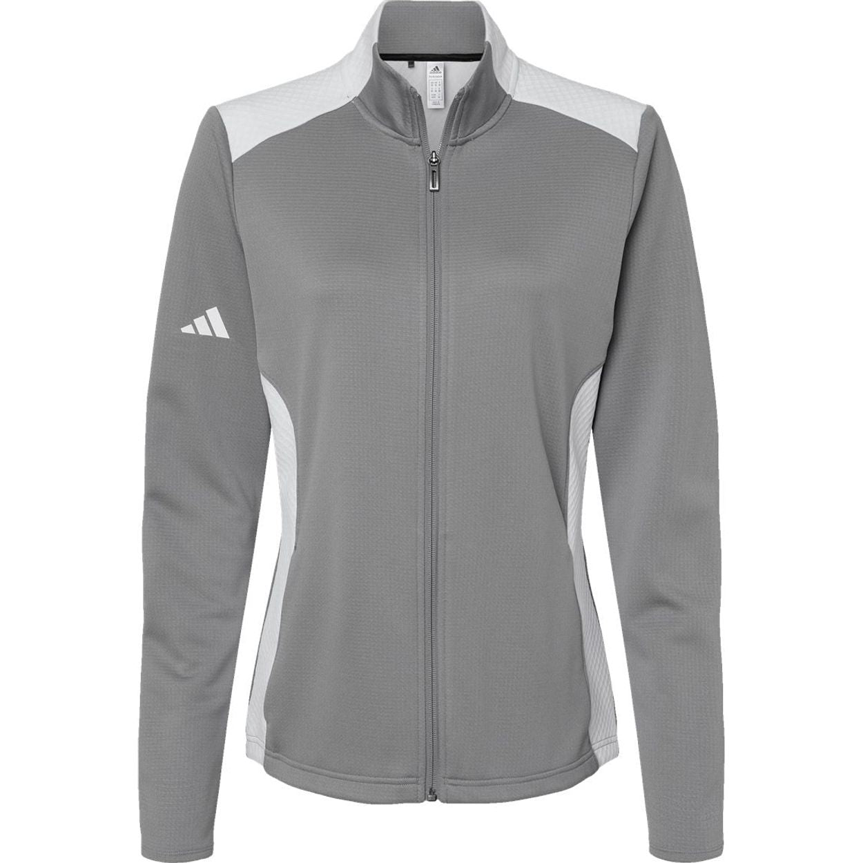 Adidas Women's Textured Mixed Media Full-Zip Jacket